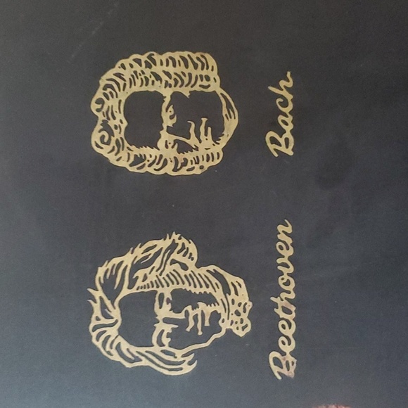 VTG. COUROC OF MONTEREY INLAID SERVING TRAY SYMPHONY COMPOSERS GRAND PIA… - Picture 9 of 12